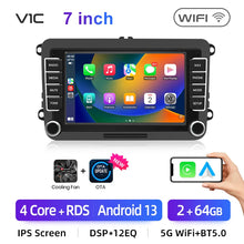 Lade das Bild in den Galerie-Viewer, Junsun 2Din Wireless CarPlay for Apple Android Auto Car Radio Multimedia Player For VW Volkswagen Skoda Octavia PASSAT B6 GOLF

