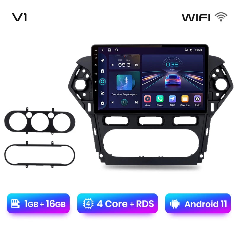 Junsun V1 AI Voice Wireless CarPlay Android Auto Radio For Ford Mondeo 4 mk4 2010-2013 2014 4G Car Multimedia GPS 2din autoradio
