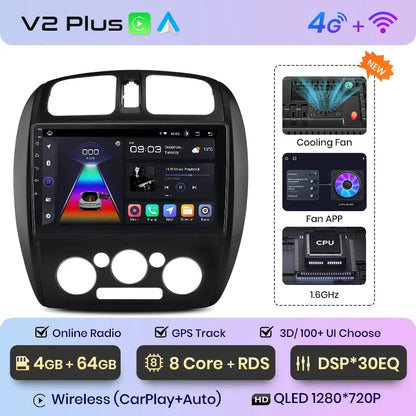 Radio Junsun CarPlay inalámbrica Android Auto para MAZDA 323, HAIMA, FREEMA, FORD LASER 2002-2008, sistemas inteligentes para coche, RDS, Bluetooth, WiFi 