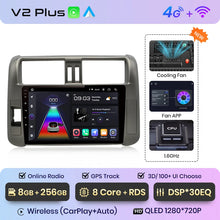 Load image into Gallery viewer, Junsun V1pro AI Voice Car Radio Android Auto Multimedia For Toyota Land Cruiser Prado 150 2009-2013 4G Carplay 2din autoradio
