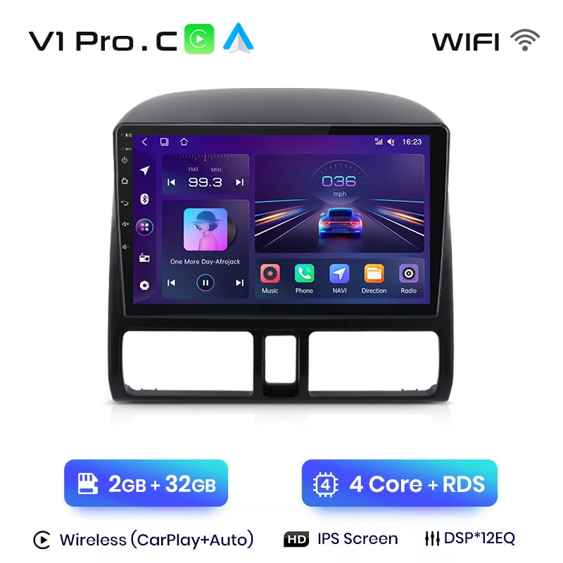 Junsun V1 pro AI Voice 2 din Android Auto Radio for Honda CR-V CRV 2 2001 - 2006 Car Radio Multimedia GPS Track Carplay 2din dvd