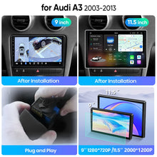 Junsun Wireless CarPlay Car Radio For Audi A3 2003 2004 2005 2006 2007-2013 Android Multimedia