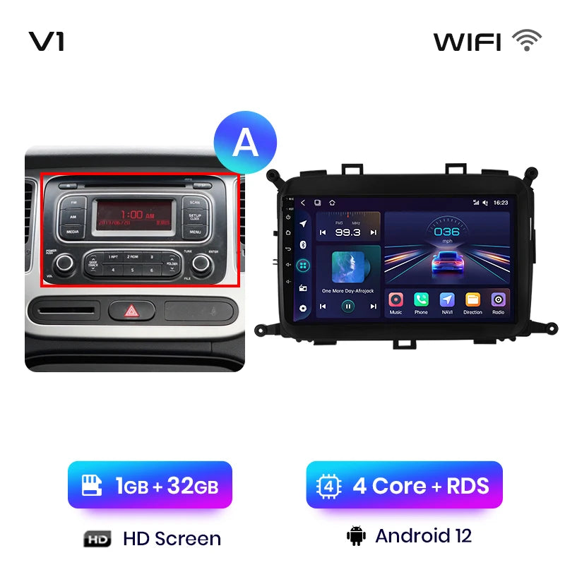 Junsun V1pro AI Voice 4G Carplay Android Auto Reproductor multimedia para Kia Carens 2013-2018 Radio de coche 2DIN GPS autorradio Bluetooth 
