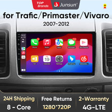 Junsun AI Voice 2 din Android Auto Radio For Renault Trafic Nissan Primastar Opel Vivaro 2006-2010 Carplay 4G Car Multimedia GPS 2din autoradio