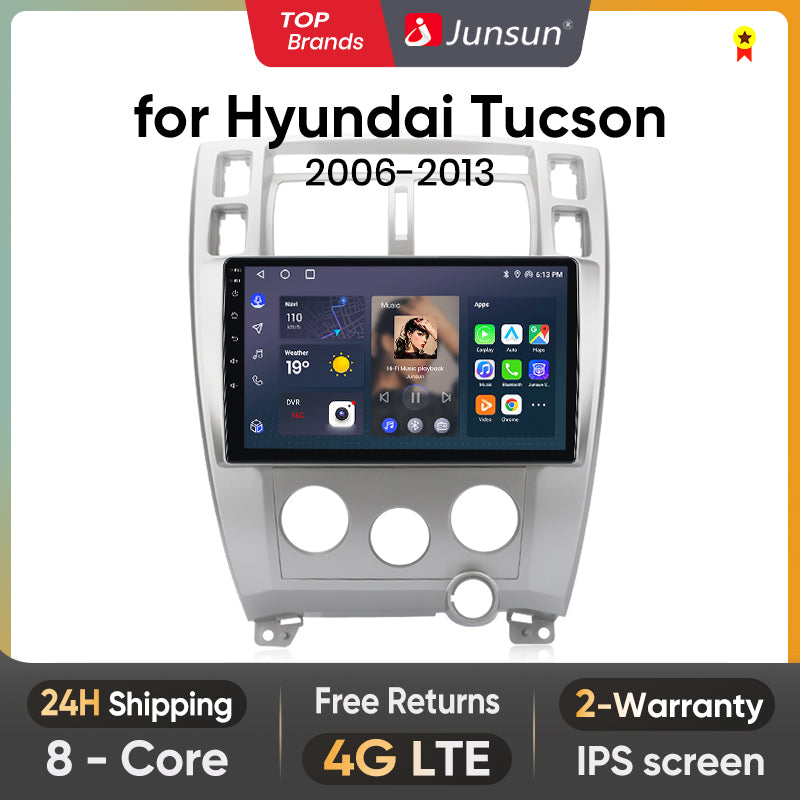 Junsun AI Stimme 2 din Android Auto Radio Für Hyundai Tucson 2006 - 2013 Carplay 4G Auto Multimedia GPS 2din autoradio
