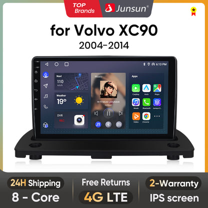 Radio Junsun AI Voice 2 DIN Android para Volvo XC90 2004-2014 con Carplay 4G, GPS, multimedia, 2 DIN