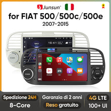 Junsun V1PLus 6 + 128 GB Autoradio-Player für FIAT 500 Abarth 2007-2015 Multimedia GPS-Navigation Autoradio Wireless Carplay