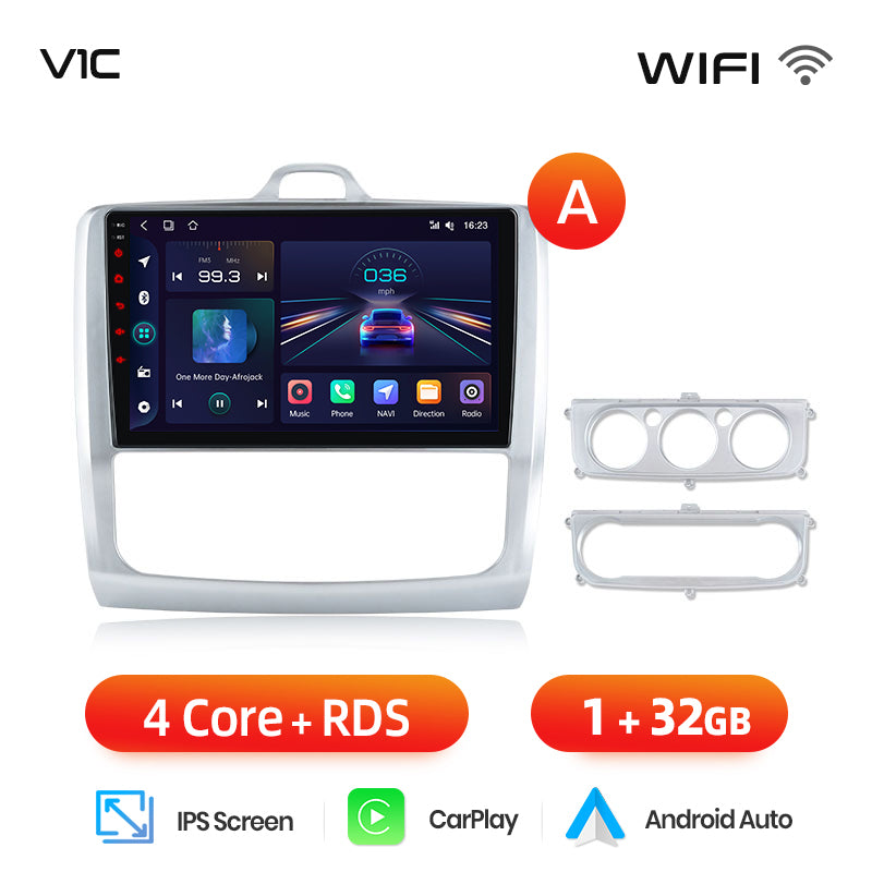 Junsun AI voice 4G LTE wireless CarPlay Android Auto Radio For Ford Focus 2 Mk2 2004 2005 2006-2011 Car Intelligent Systems Multimedia player Stereo RDS BT 2 din autoradio GPS Navi screen