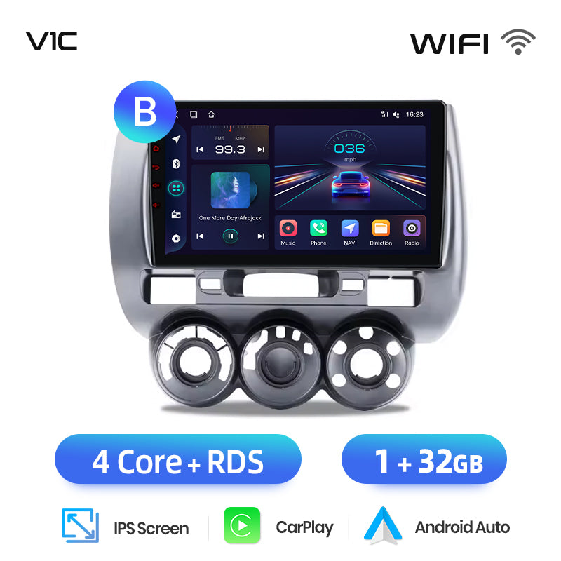 Junsun AI voice 4G LTE wireless CarPlay Android Auto Radio For Honda Fit Jazz City 2002 2003 2004-2007 Car Intelligent Systems Multimedia player Stereo RDS BT 2 din autoradio GPS Navi screen