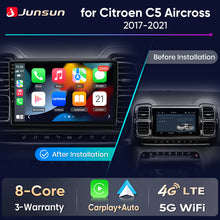 Junsun Wireless CarPlay Car Radio For Citroen C5 Aircross 2017 2018 2019 2021 Android Multimedia