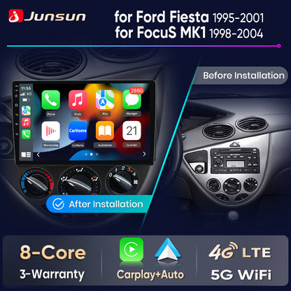Junsun Wireless CarPlay Car Radio For Ford Fiesta 1995-2001 Focus MK11998-2004 Android Multimedia
