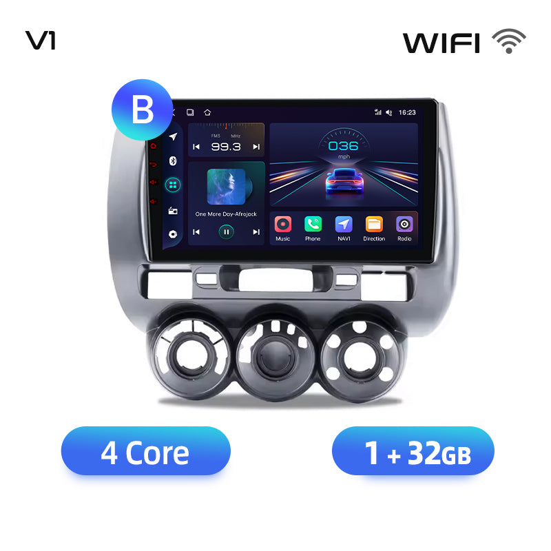 Junsun AI voice 4G LTE wireless CarPlay Android Auto Radio For Honda Fit Jazz City 2002 2003 2004-2007 Car Intelligent Systems Multimedia player Stereo RDS BT 2 din autoradio GPS Navi screen