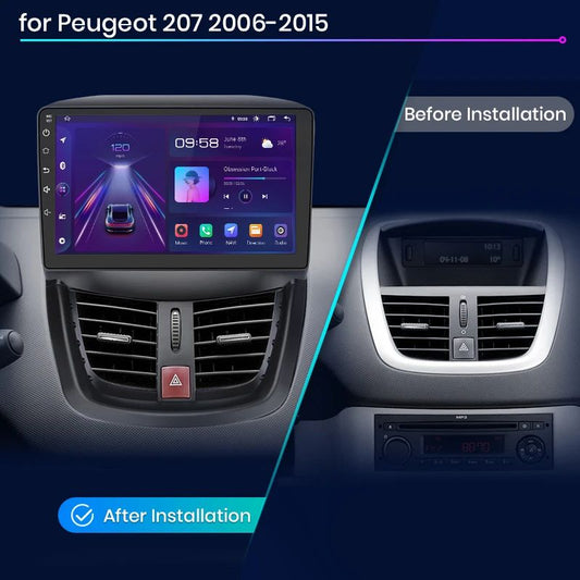 Junsun AI voice 4G LTE wireless CarPlay Android Auto Radio For Peugeot 207 207CC 2006 - 2015 Car Intelligent Systems Multimedia player Stereo RDS BT 2 din autoradio GPS Navi screen
