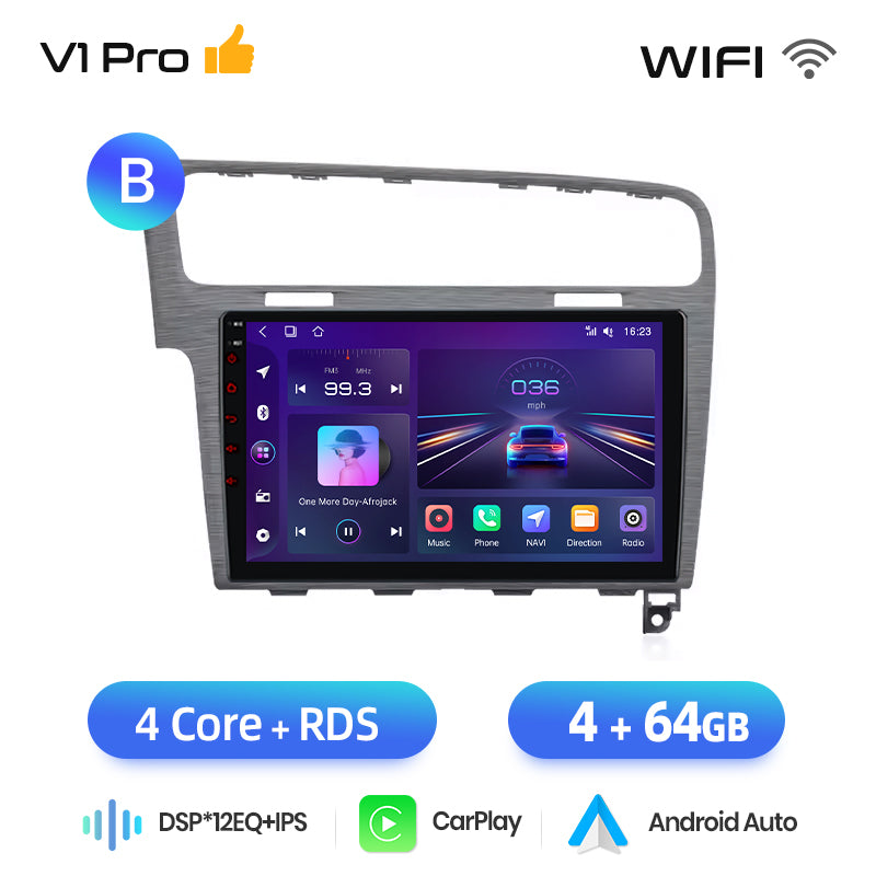 Junsun AI voice 4G LTE wireless CarPlay Android Auto Radio For VW Golf 7 2013-2017 Car Intelligent Systems Multimedia player Stereo RDS BT 2 din autoradio GPS Navi screen