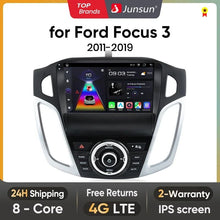 Cargar imagen en el visor de la galería, Junsun AI voice 4G LTE wireless CarPlay Android Auto Radio For Ford Focus 3 mk3 2011 2012 2013 2014 2015 2016 2017 2018 2019 Car Intelligent Systems Multimedia player Stereo RDS BT 2 din autoradio GPS Navi screen
