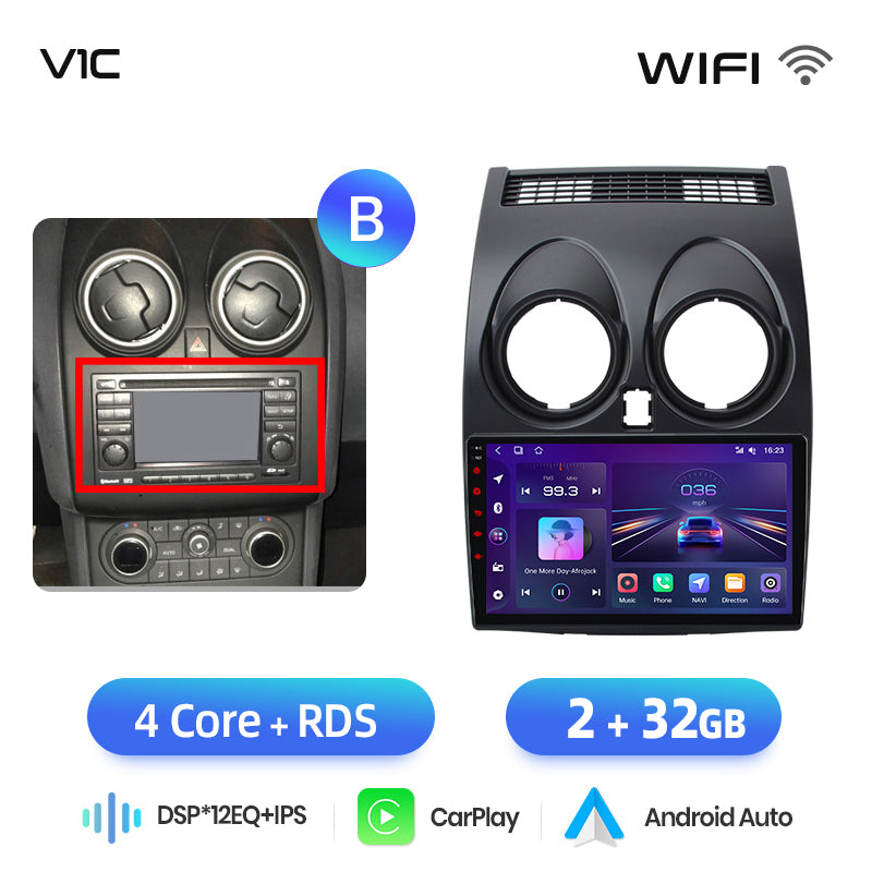 Junsun AI voice 4G LTE wireless CarPlay Android Auto Radio For Nissan Qashqai J10 2006 2007 2008-2013 Car Intelligent Systems Multimedia player Stereo RDS BT 2 din autoradio GPS Navi screen