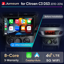 Junsun Wireless CarPlay Car Radio For Citroen C3 DS3 2010 2011 2012-2016 Android Multimedia