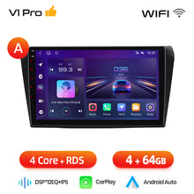 Load image into Gallery viewer, Junsun AI voice 4G LTE wireless CarPlay Android Auto Radio For Mazda 3 bk 2004 2005-2009 Car Intelligent Systems Multimedia player Stereo RDS BT 2 din autoradio GPS Navi screen
