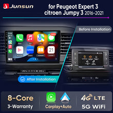 Junsun Wireless CarPlay Car Radio Peugeot Expert 3 Jumpy 3 Space Tourer 2016-2021 Android Multimedia