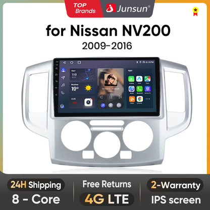 Junsun AI voice 4G LTE wireless CarPlay Android Auto Radio For Nissan NV200 2009 2010 2011-2018 Car Intelligent Systems Multimedia player Stereo RDS BT 2 din autoradio GPS Navi screen