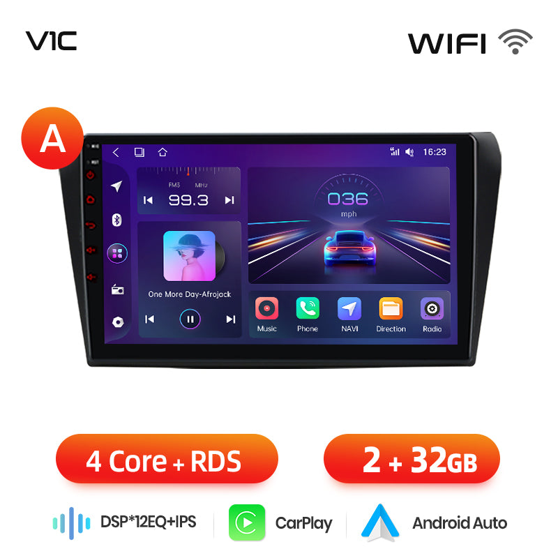 Junsun AI voice 4G LTE wireless CarPlay Android Auto Radio For Mazda 3 bk 2004 2005-2009 Car Intelligent Systems Multimedia player Stereo RDS BT 2 din autoradio GPS Navi screen