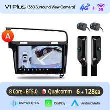 Load image into Gallery viewer, Junsun AI voice 4G LTE wireless CarPlay Android Auto Radio For VW Golf 7 2013-2017 Car Intelligent Systems Multimedia player Stereo RDS BT 2 din autoradio GPS Navi screen
