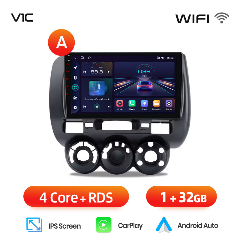 Junsun AI voice 4G LTE wireless CarPlay Android Auto Radio For Honda Fit Jazz City 2002 2003 2004-2007 Car Intelligent Systems Multimedia player Stereo RDS BT 2 din autoradio GPS Navi screen