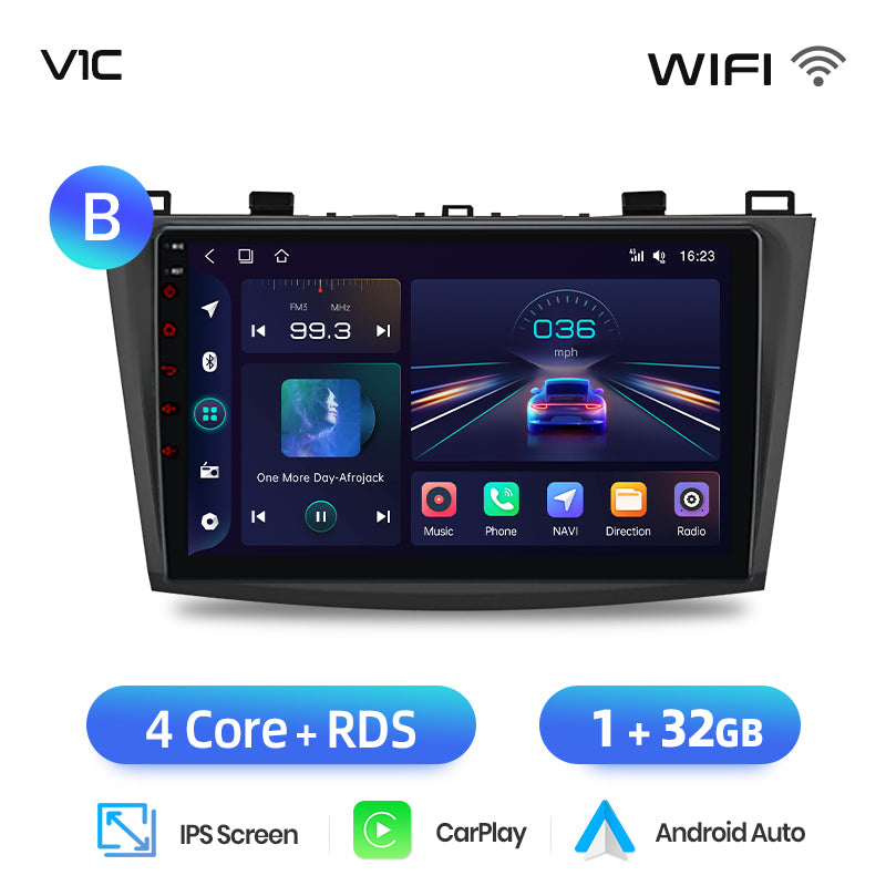 Junsun AI voice 4G LTE wireless CarPlay Android Auto Radio For Mazda 3 bk 2004 2005-2009 Car Intelligent Systems Multimedia player Stereo RDS BT 2 din autoradio GPS Navi screen