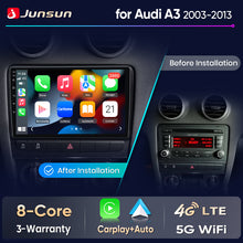 Junsun Wireless CarPlay Car Radio For Audi A3 2003 2004 2005 2006 2007-2013 Android Multimedia