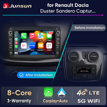 Junsun Wireless CarPlay Car Radio For Renault Dacia Duster Sandero Captur Xray Logan 2 Symbol Dokker Android Multimedia