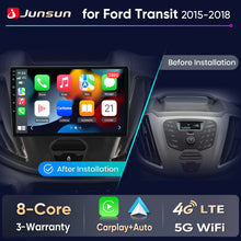 Junsun Wireless CarPlay Car Radio For Ford Transit 2015 2016 2017 2018 Android Multimedia