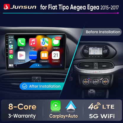 Junsun Wireless CarPlay Car Radio For Fiat Tipo Aegea Egea 2015 2016 2017 Android Multimedia