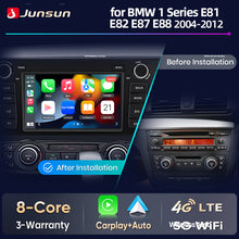 Junsun Wireless CarPlay Car Radio For BMW 1 Series E81 E82 E87 E88 2004 2005-2012  Android Multimedia