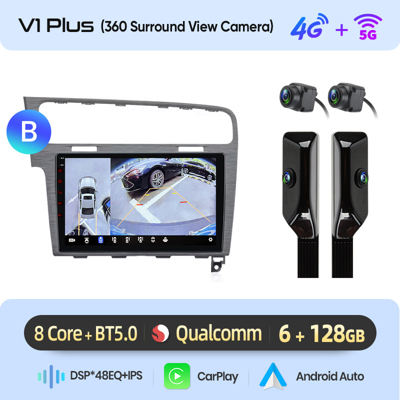 Junsun AI voice 4G LTE wireless CarPlay Android Auto Radio For VW Golf 7 2013-2017 Car Intelligent Systems Multimedia player Stereo RDS BT 2 din autoradio GPS Navi screen